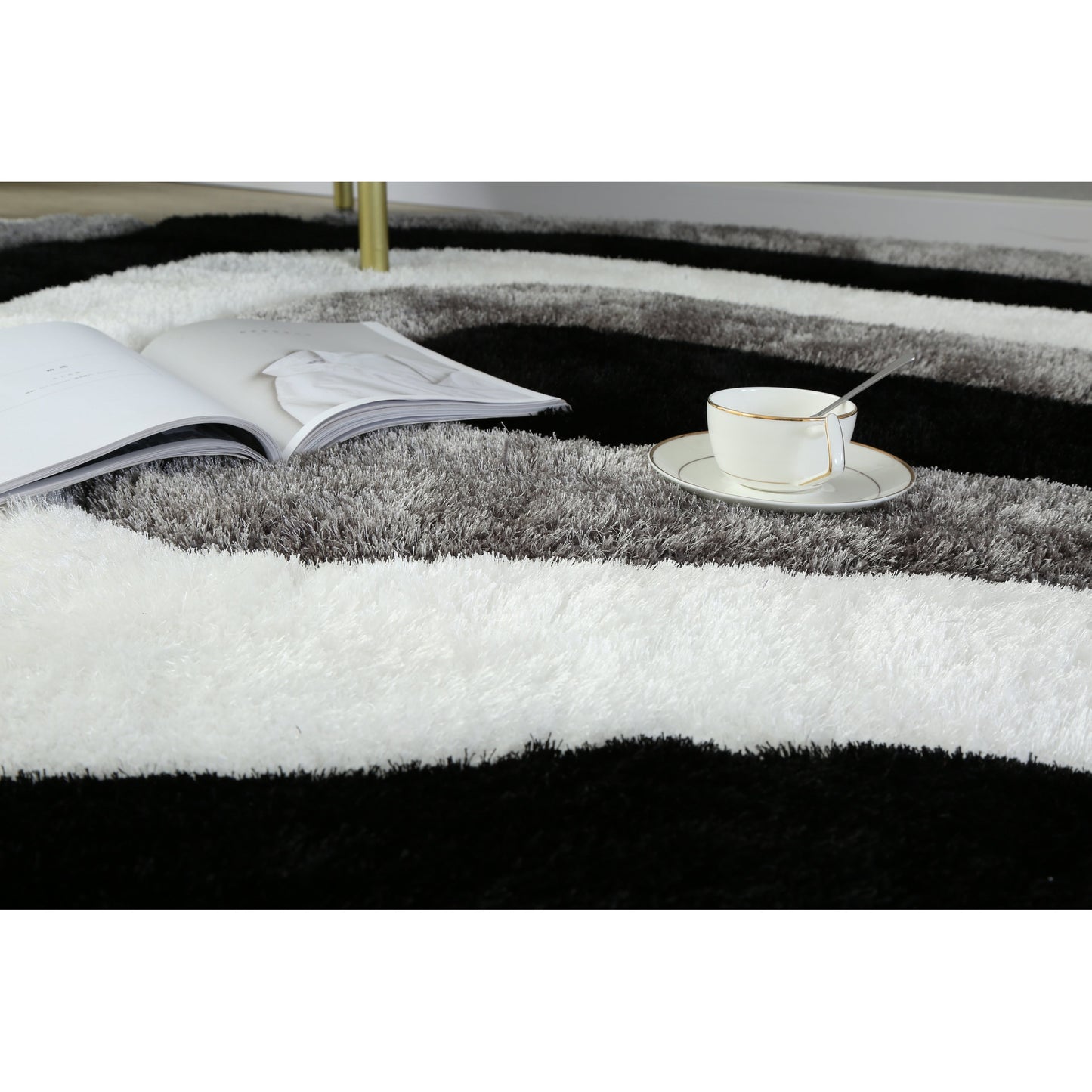 Tapis Mateos Shag à motif abstrait