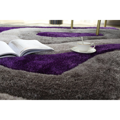 Tapis Mateos Shag à motif abstrait