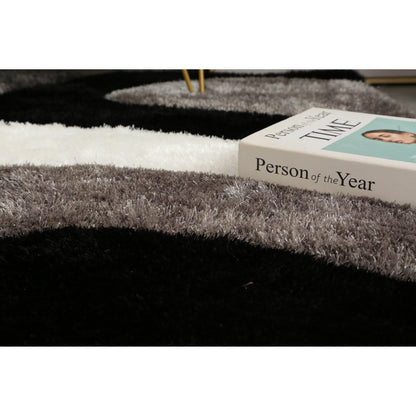 Tapis Mateos Shag à motif abstrait