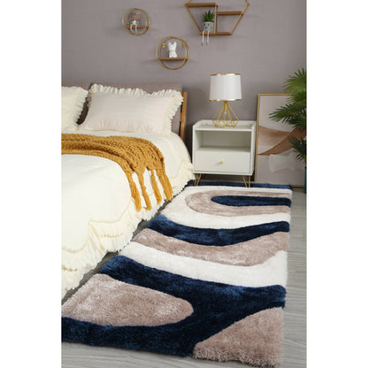 Tapis Mateos Shag à motif abstrait