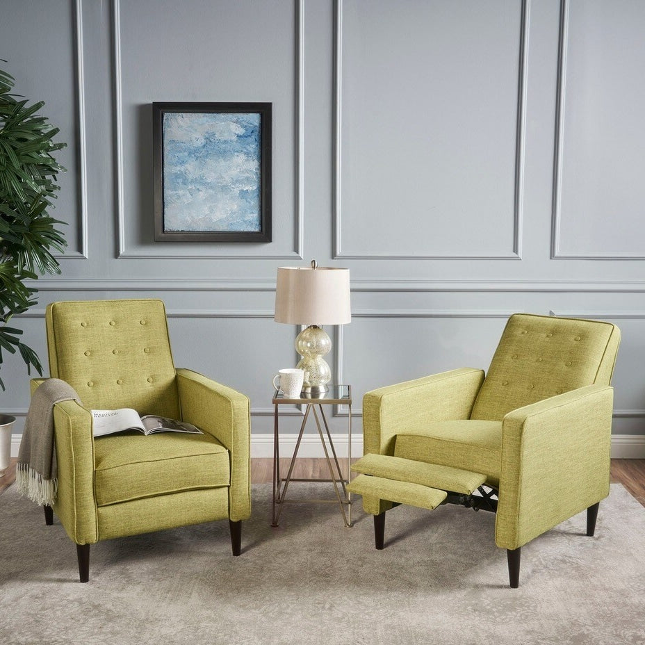 Fauteuil inclinable capitonné Mervynn (lot de 2) par Christopher Knight Home