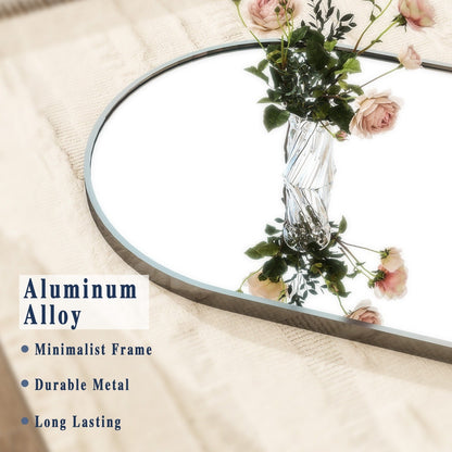 Miroir sur pied en métal arqué, miroir pleine longueur, miroir mural