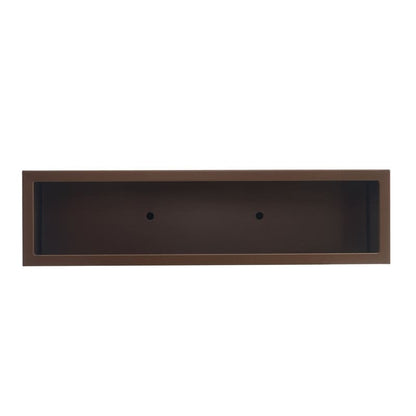 Jardinière métallique robuste pour plantes d'extérieur, 38 x 10 x 30 pouces (96,5 x 25,5 x 76 cm) avec séparateur en métal - 38 x 30 x 10