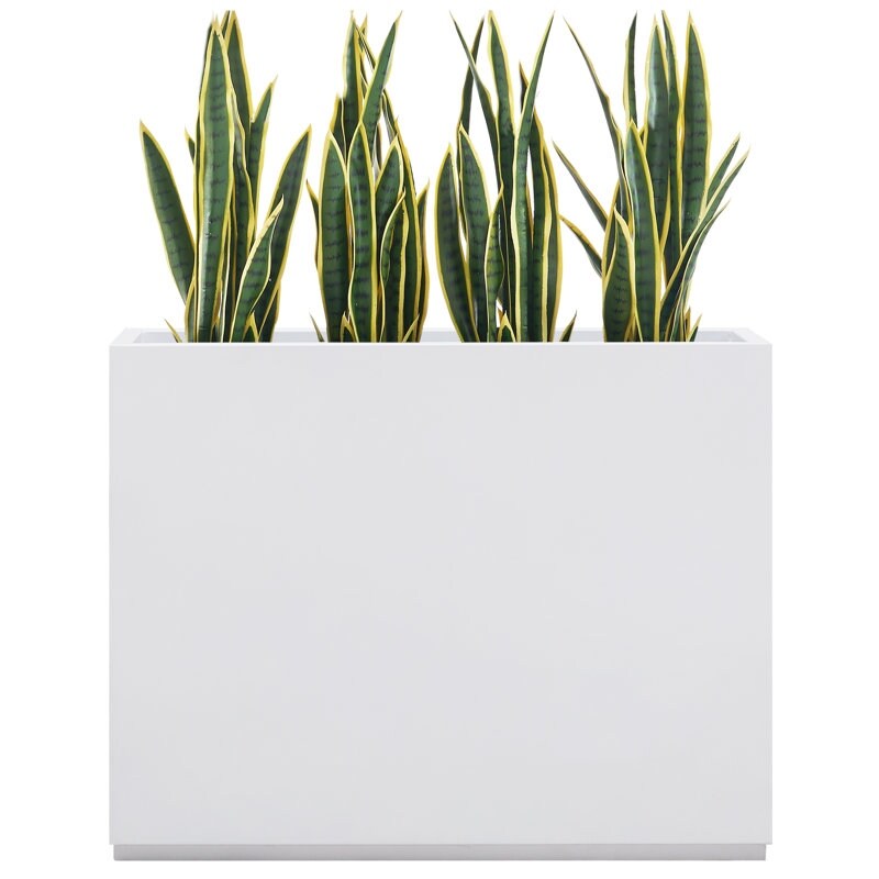 Jardinière métallique robuste pour plantes d'extérieur, 38 x 10 x 30 pouces (96,5 x 25,5 x 76 cm) avec séparateur en métal - 38 x 30 x 10
