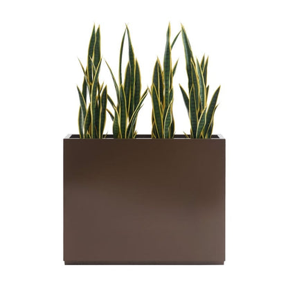 Jardinière métallique robuste pour plantes d'extérieur, 38 x 10 x 30 pouces (96,5 x 25,5 x 76 cm) avec séparateur en métal - 38 x 30 x 10