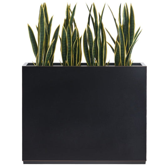 Jardinière métallique robuste pour plantes d'extérieur, 38 x 10 x 30 pouces (96,5 x 25,5 x 76 cm) avec séparateur en métal - 38 x 30 x 10