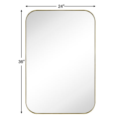 Miroirs muraux arrondis en métal style moderne chic du milieu du siècle TEHOME