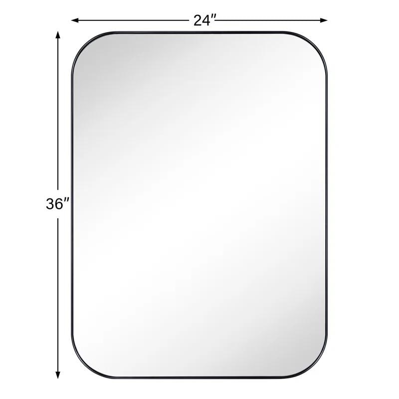Miroirs muraux arrondis en métal style moderne chic du milieu du siècle TEHOME