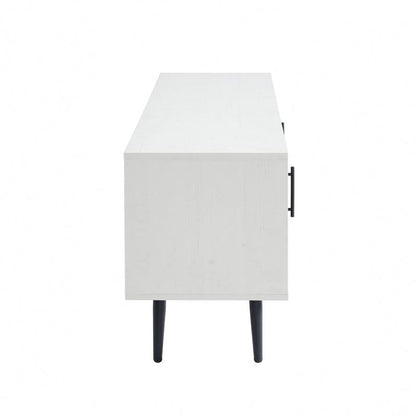 Meuble TV style Mid-Century Modern pour téléviseurs jusqu'à 70 pouces - Console multimédia - 52 cm (H) x 150 cm (L) x 39 cm (P)