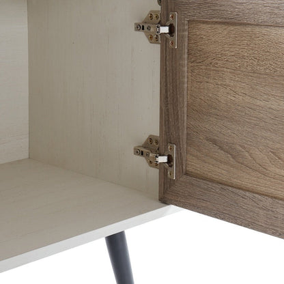 Meuble TV style Mid-Century Modern pour téléviseurs jusqu'à 70 pouces - Console multimédia - 52 cm (H) x 150 cm (L) x 39 cm (P)