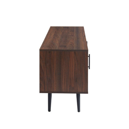 Meuble TV style Mid-Century Modern pour téléviseurs jusqu'à 70 pouces - Console multimédia - 52 cm (H) x 150 cm (L) x 39 cm (P)