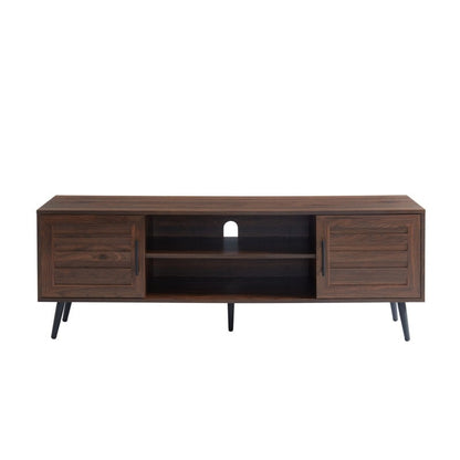 Meuble TV style Mid-Century Modern pour téléviseurs jusqu'à 70 pouces - Console multimédia - 52 cm (H) x 150 cm (L) x 39 cm (P)