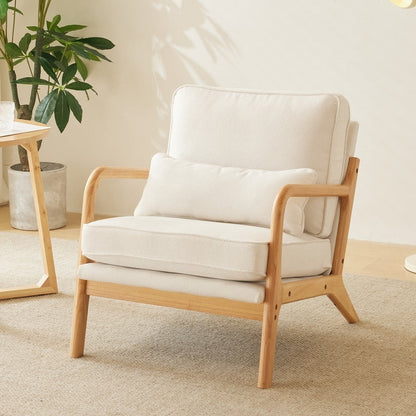 Fauteuil d'appoint rembourré de style moderne du milieu du siècle