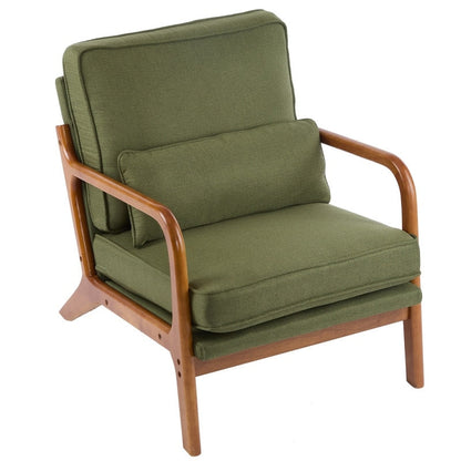 Fauteuil d'appoint rembourré de style moderne du milieu du siècle