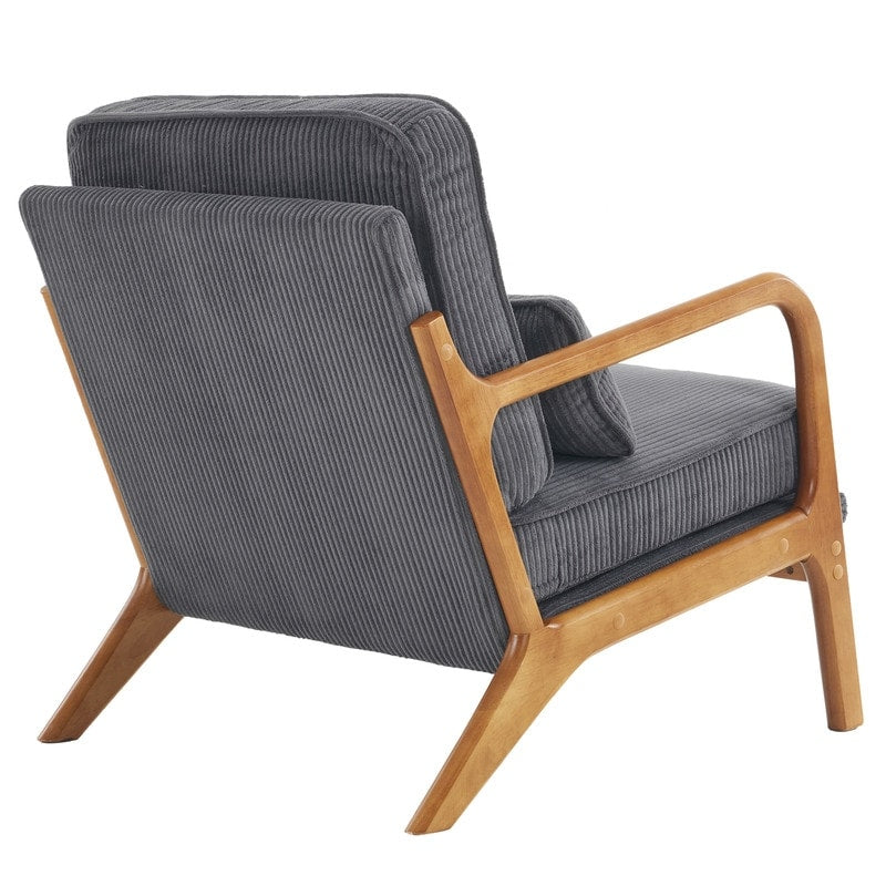 Fauteuil d'appoint rembourré de style moderne du milieu du siècle