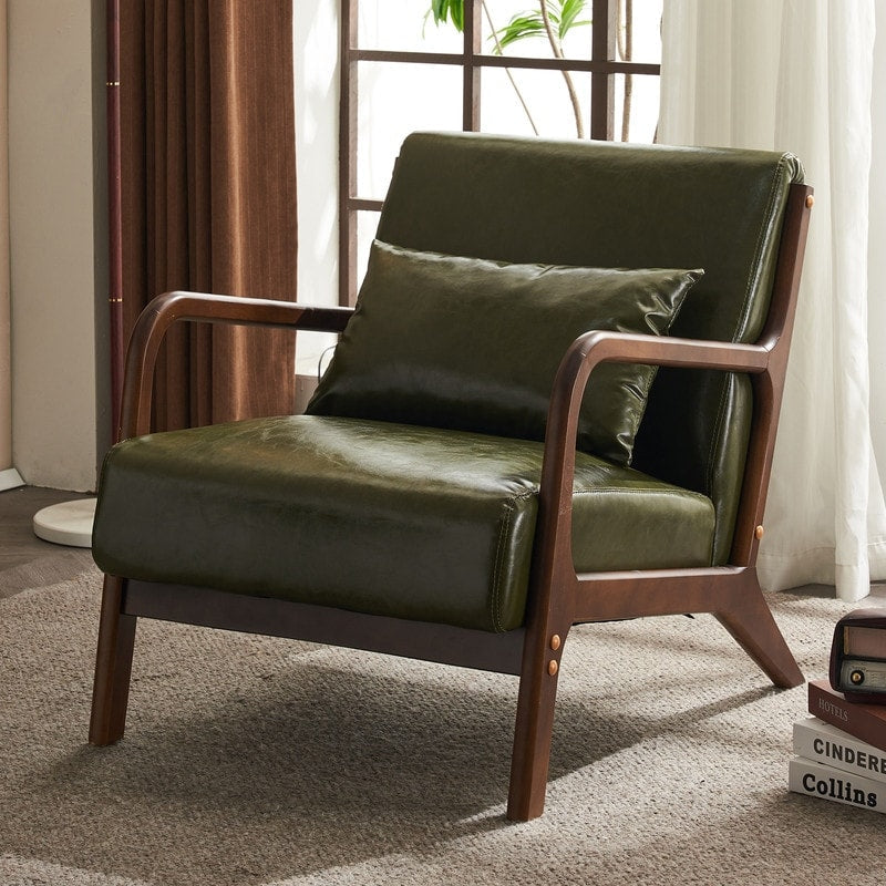 Fauteuil d'appoint rembourré de style moderne du milieu du siècle