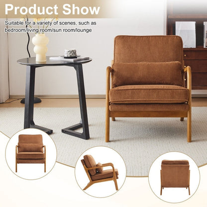 Fauteuil d'appoint rembourré de style moderne du milieu du siècle