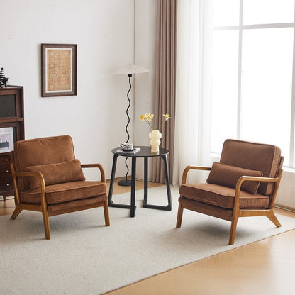 Fauteuil d'appoint rembourré de style moderne du milieu du siècle