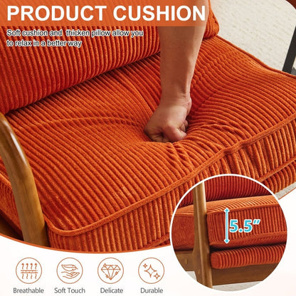 Fauteuil d'appoint rembourré de style moderne du milieu du siècle