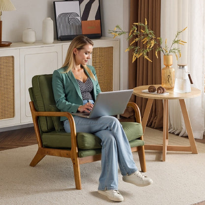 Fauteuil d'appoint rembourré de style moderne du milieu du siècle