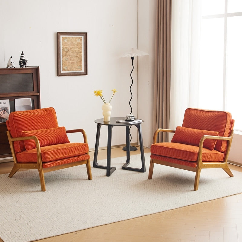 Fauteuil d'appoint rembourré de style moderne du milieu du siècle