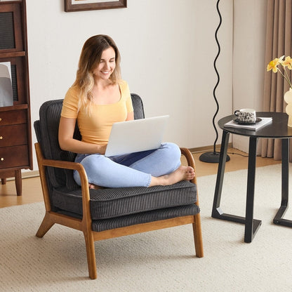 Fauteuil d'appoint rembourré de style moderne du milieu du siècle