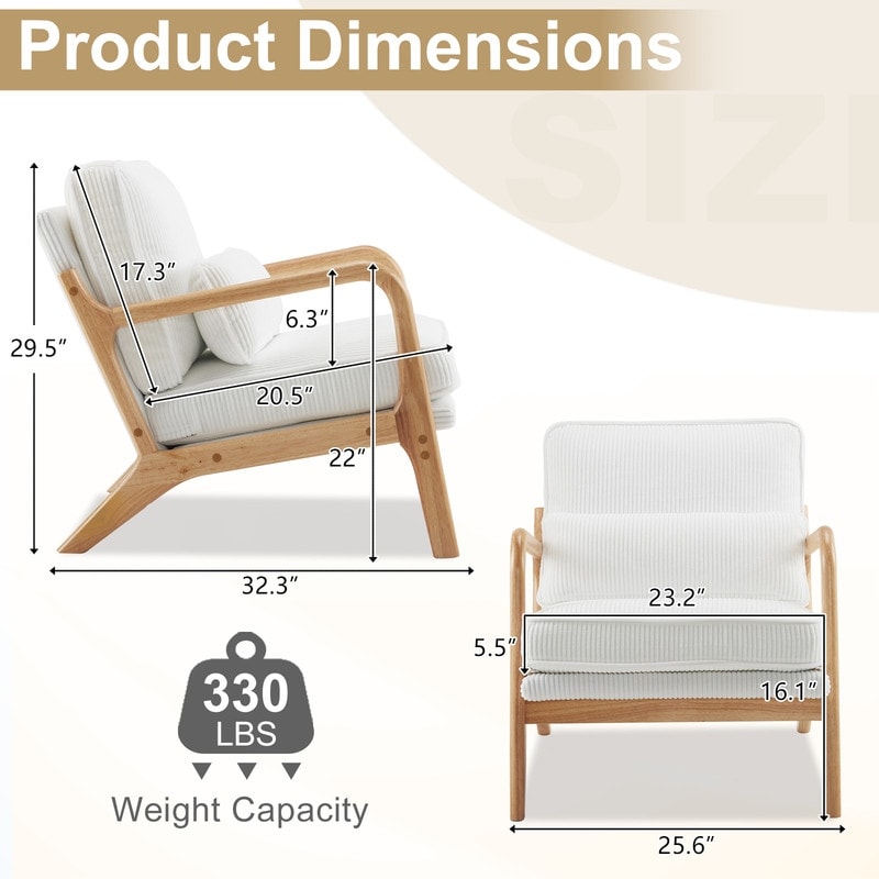 Fauteuil d'appoint rembourré de style moderne du milieu du siècle