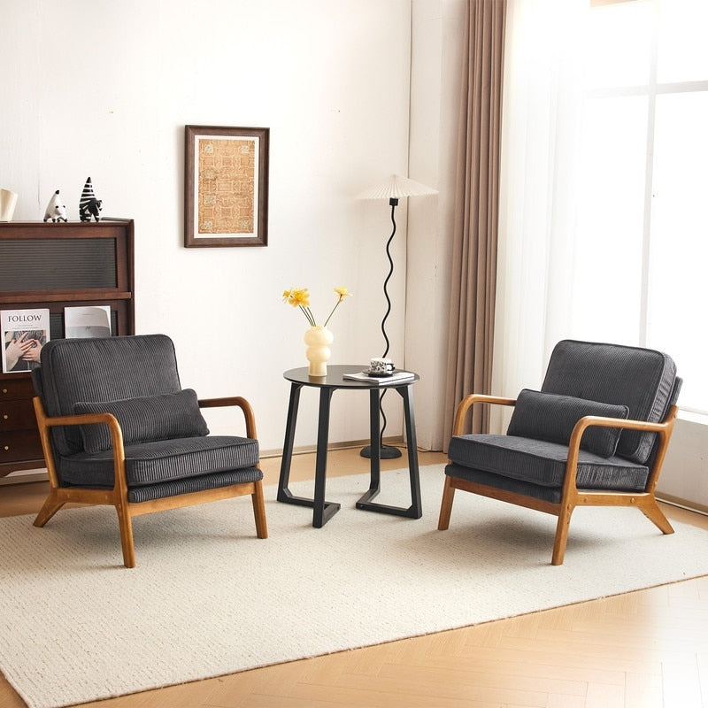Fauteuil d'appoint rembourré de style moderne du milieu du siècle