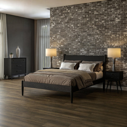 Lit à panneaux de style Mid-Century