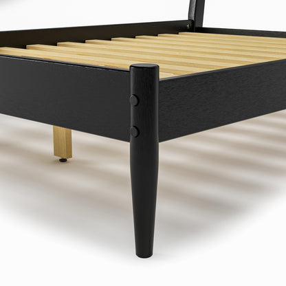 Lit à panneaux de style Mid-Century