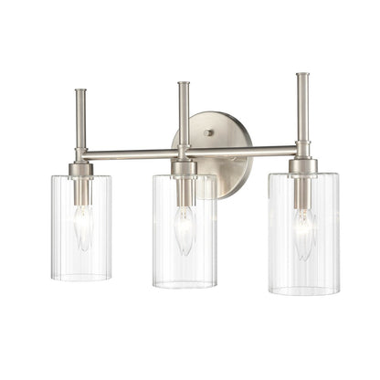 Applique murale de salle de bain Chastine de Millennium Lighting avec abat-jour en verre biseauté transparent