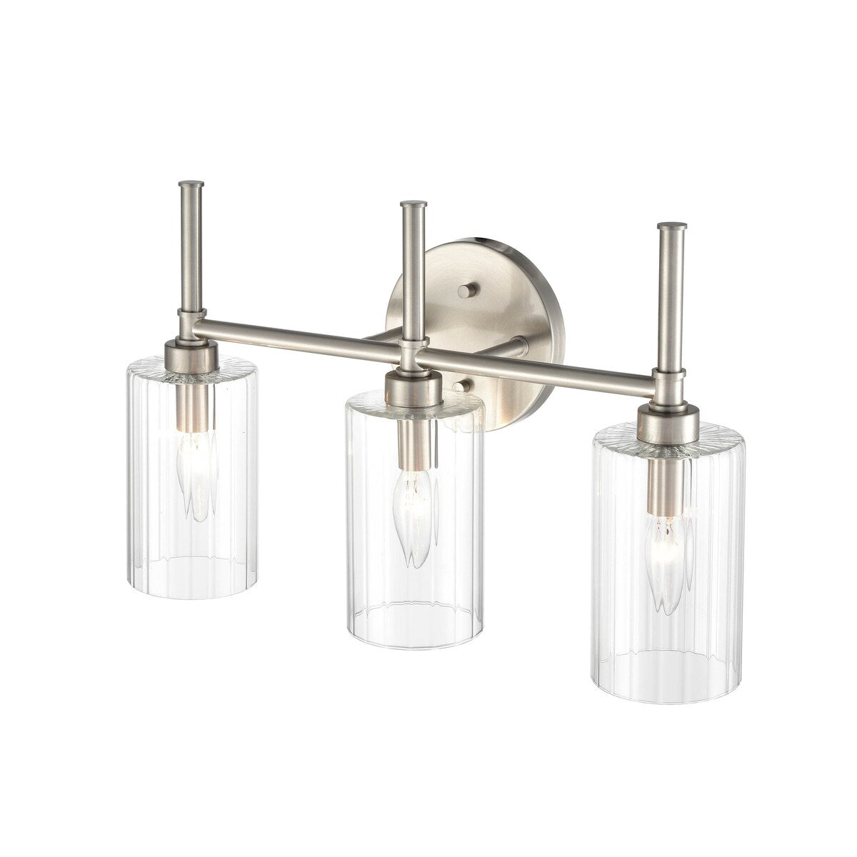 Applique murale de salle de bain Chastine de Millennium Lighting avec abat-jour en verre biseauté transparent