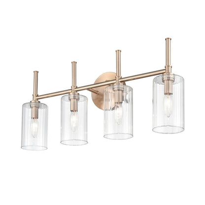 Applique murale de salle de bain Chastine de Millennium Lighting avec abat-jour en verre biseauté transparent