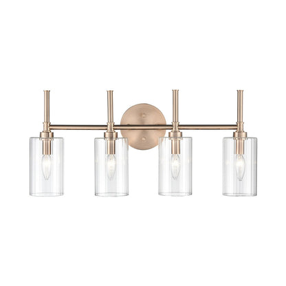 Applique murale de salle de bain Chastine de Millennium Lighting avec abat-jour en verre biseauté transparent
