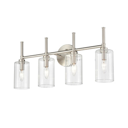 Applique murale de salle de bain Chastine de Millennium Lighting avec abat-jour en verre biseauté transparent