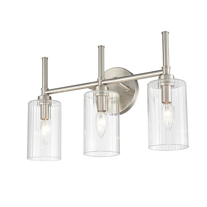 Applique murale de salle de bain Chastine de Millennium Lighting avec abat-jour en verre biseauté transparent