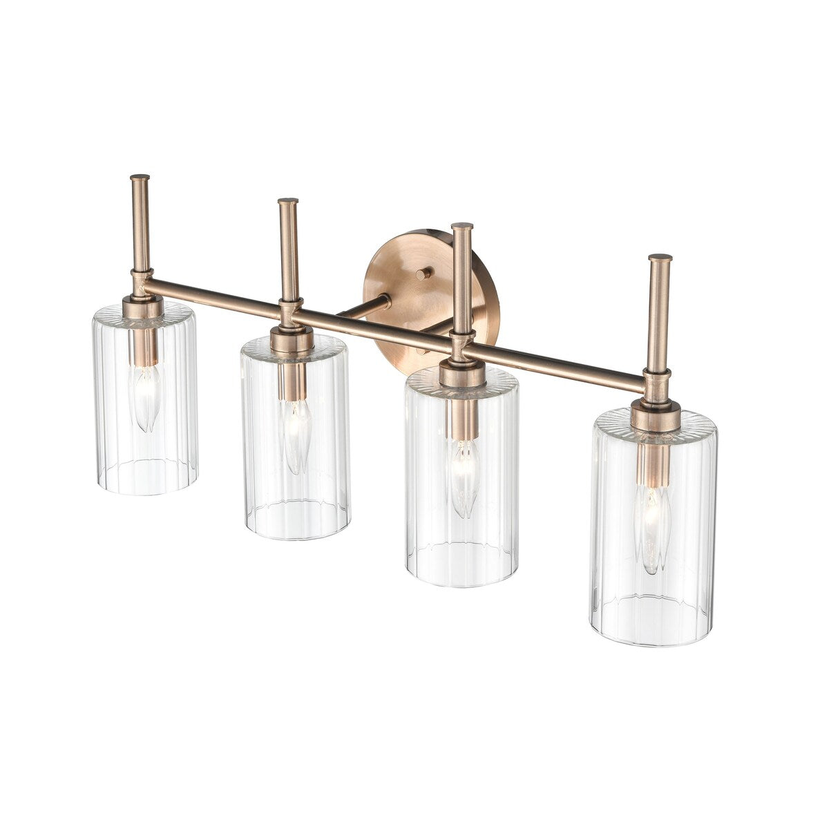 Applique murale de salle de bain Chastine de Millennium Lighting avec abat-jour en verre biseauté transparent