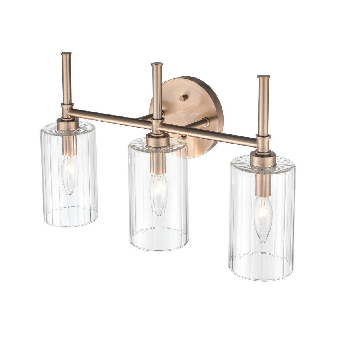 Applique murale de salle de bain Chastine de Millennium Lighting avec abat-jour en verre biseauté transparent