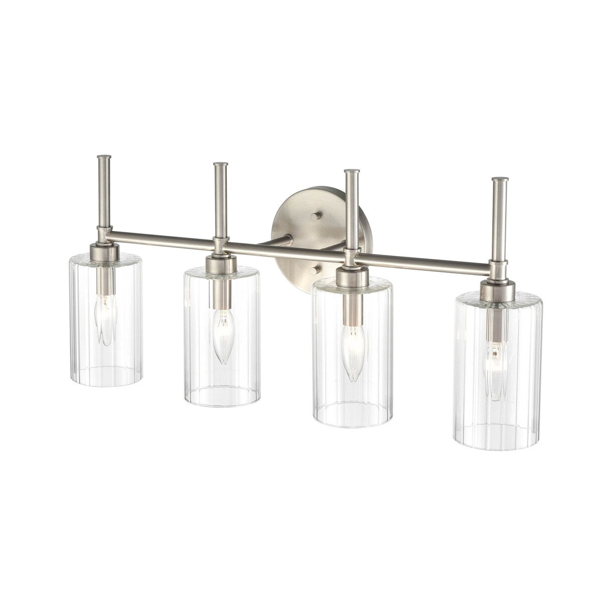 Applique murale de salle de bain Chastine de Millennium Lighting avec abat-jour en verre biseauté transparent