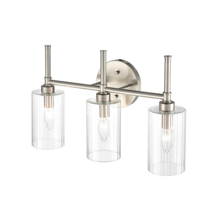 Applique murale de salle de bain Chastine de Millennium Lighting avec abat-jour en verre biseauté transparent