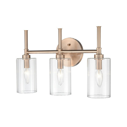 Applique murale de salle de bain Chastine de Millennium Lighting avec abat-jour en verre biseauté transparent