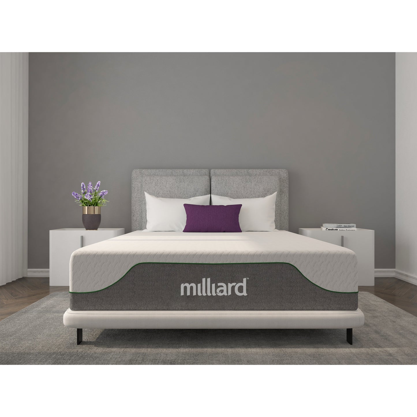 Matelas en mousse à mémoire de forme Milliard, 25 cm (10 pouces), ferme, livré en boîte, soulageant les points de pression, classique