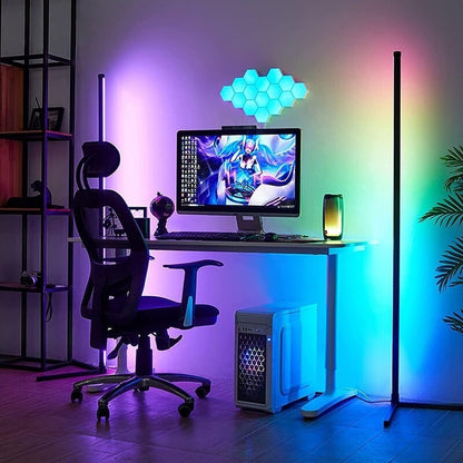 Lampadaire d'angle minimaliste RGB - Lot de 2