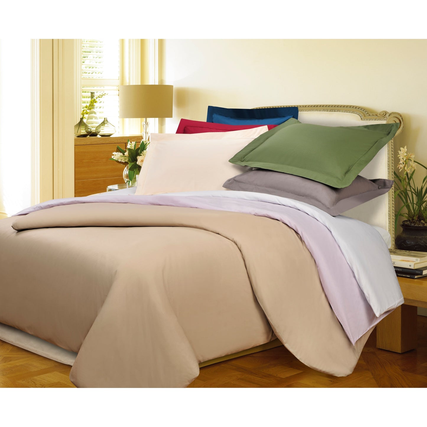Housse de couette en percale de coton de qualité supérieure 300 fils