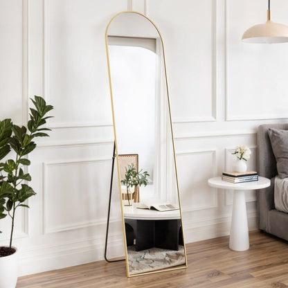 Miroir mural pleine longueur avec verre incassable, sur pied pour chambre ou dressing