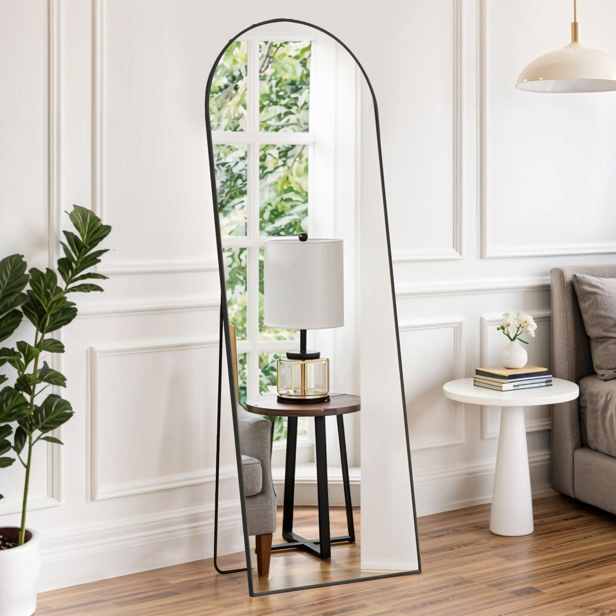Miroir mural pleine longueur avec verre incassable, sur pied pour chambre ou dressing