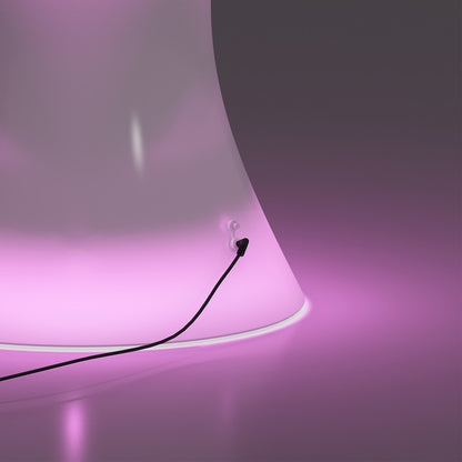 Table basse LED Mixoy à couleurs changeantes, table à vin lumineuse rechargeable sans fil, mobilier d'ambiance pour terrasse, piscine et jardin.