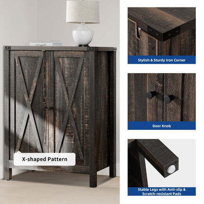 Meuble à chaussures Moasis à 5 niveaux et 20 paires avec double porte pour entrée