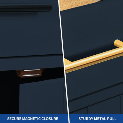 Moasis 53 pouces, meuble de rangement pour îlot de cuisine mobile et portable