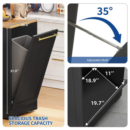 Moasis 53 pouces, meuble de rangement pour îlot de cuisine mobile et portable